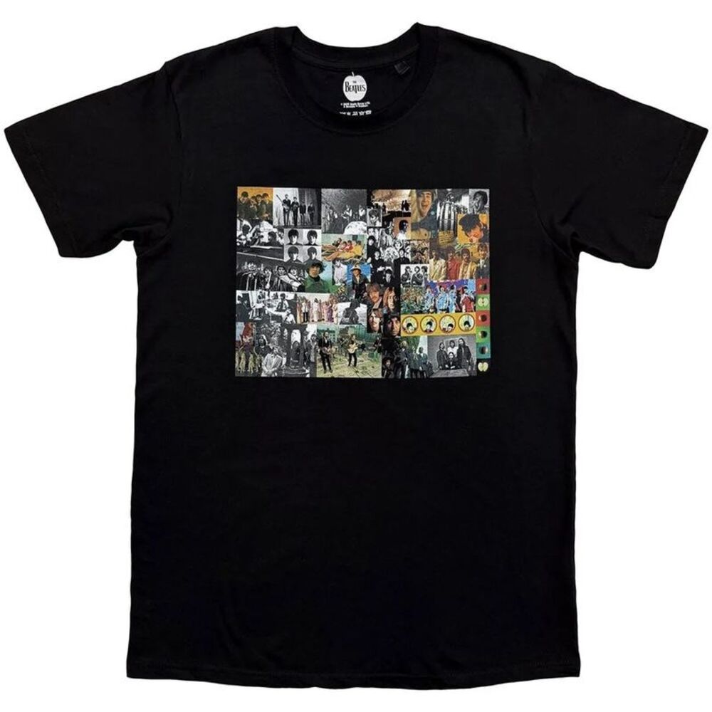 The Beatles Unisex Adult Montage T-Shirt / Black